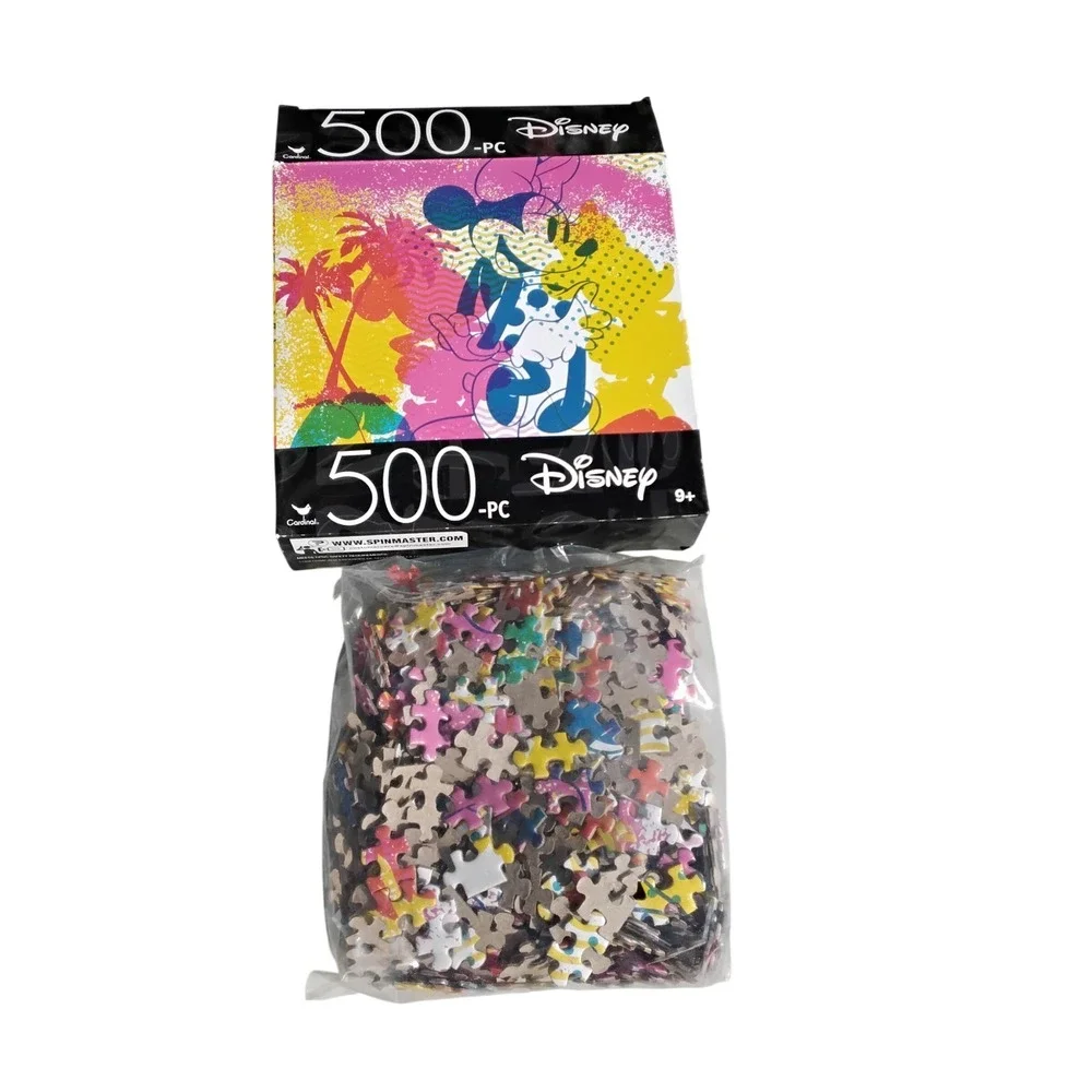 Disney Cardinal Mickey Minnie Donald Duck Jigsaw Puzzle Set 300-500 Piece 3 Pack